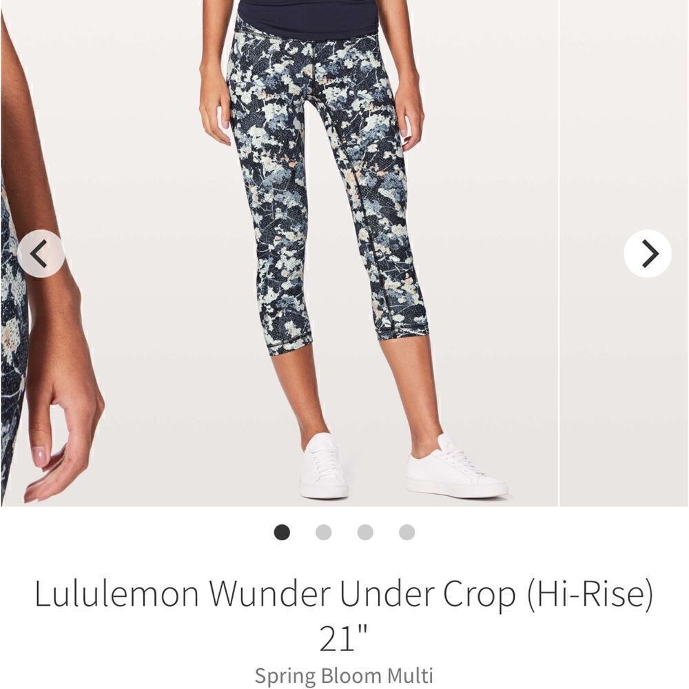 Lululemon Wunder Under Crop (Hi-Rise) 21"
Spring Bloom Multi size 4